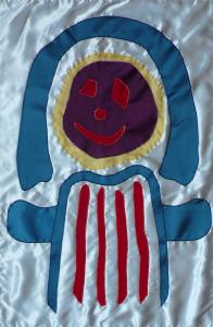 ©Adrienne Brown: A Quilt for Chloe, from a drawing by her Dad at age 5