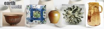 Earthworks banner. Group: Earthworks. Event: EARTHWORKS ~ NEW CERAMICS BY 5 POTTERS