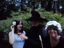 Sophia Leggett as Magrat, Lucy Jones as Granny Weatherwax and Natalie Bell as Nanny Ogg