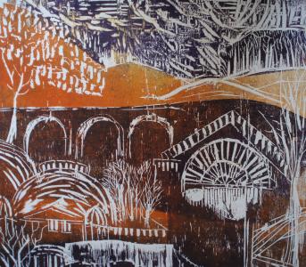 woodcut by Suzanne Pearson